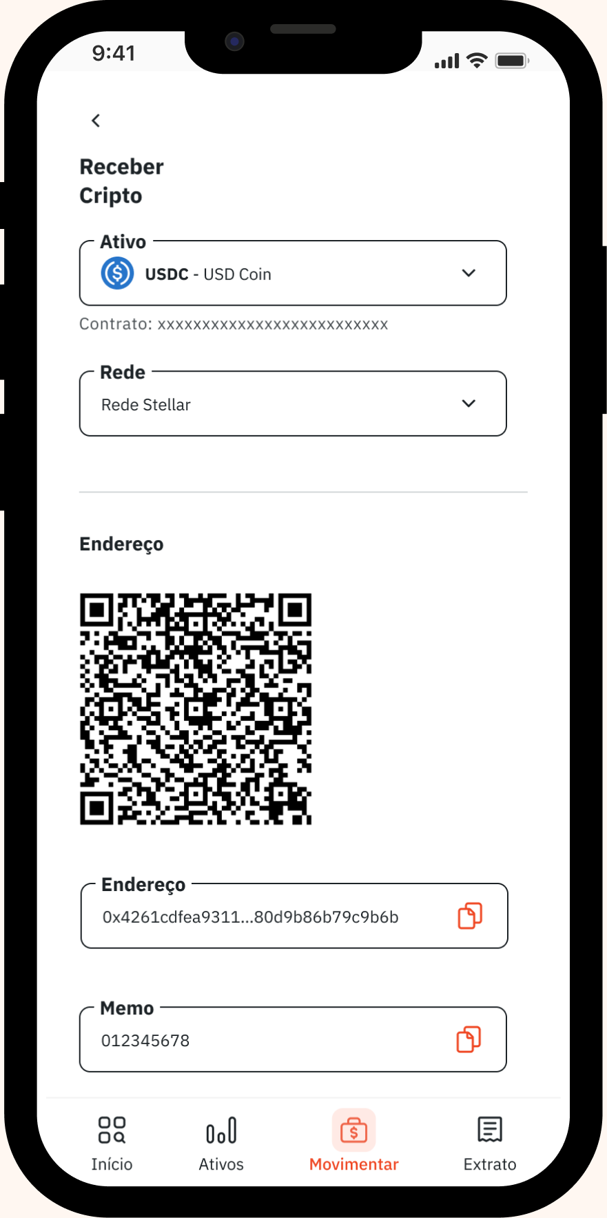 Move funds in light mode