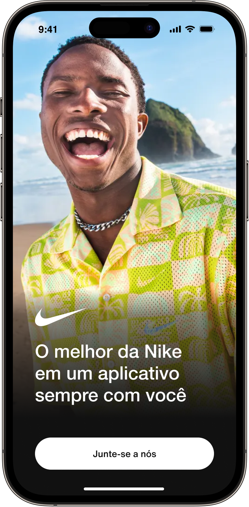 Nike App welcome screen